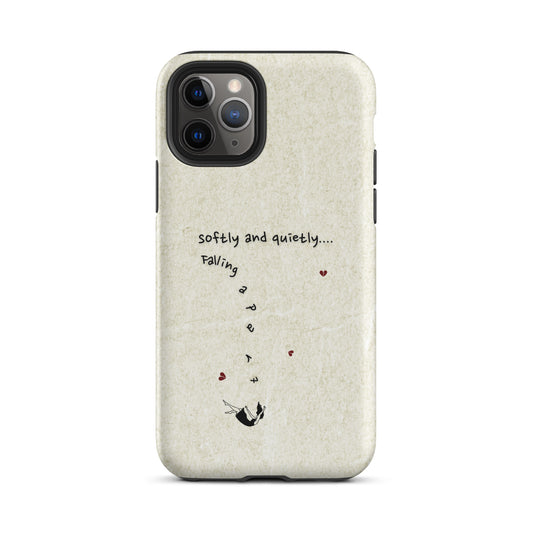 Premium dual-layer phone case featuring poetic typography design